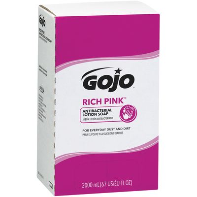 GOJO® Rich Pink™ Antibacterial Lotion Soap Refill Box - 2,000 mL