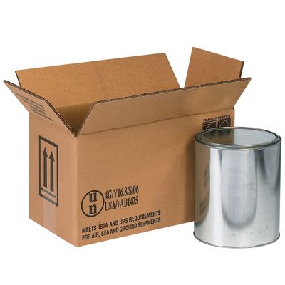 14 1/8 x 6 7/8 x 7 7/8" 2 - 1 Gallon Haz Mat Boxes