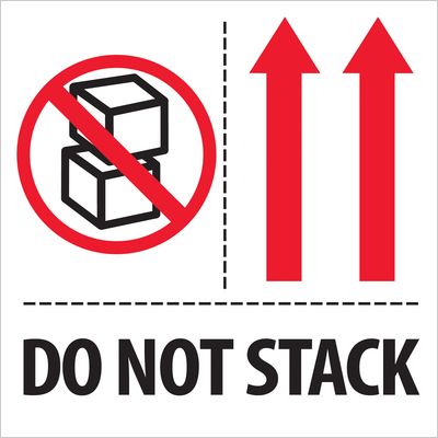 4 x 4" - "Do Not Stack" Labels