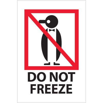 4 x 6" - "Do Not Freeze" Labels