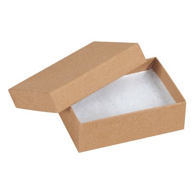 3 1/16 x 2 1/8 x 1" Kraft Jewelry Boxes