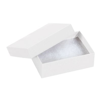 3 1/16 x 2 1/8 x 1" White Jewelry Boxes