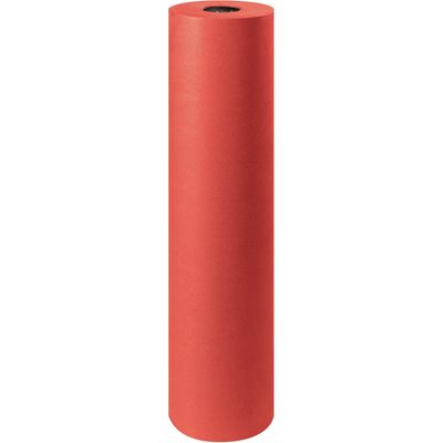 36" - 50 lb. Red Kraft Paper Rolls