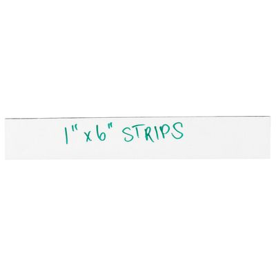 1 x 6" White Warehouse Labels - Magnetic Strips