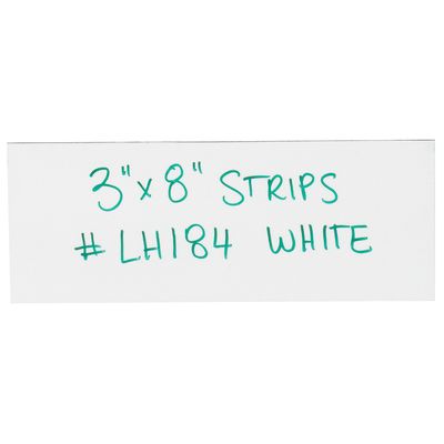 3 x 8" White Warehouse Labels - Magnetic Strips