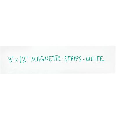 3 x 12" White Warehouse Labels - Magnetic Strips