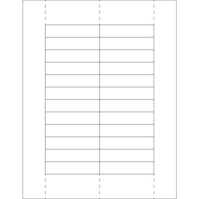 11/16 x 3" Plastic Label Holder Insert Cards