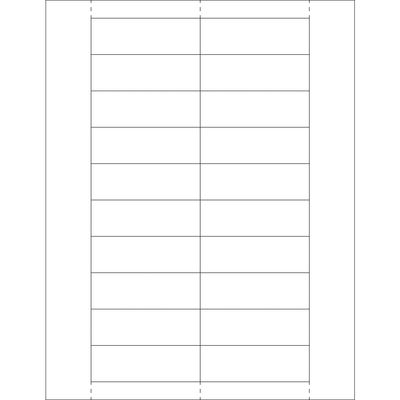 1 x 3" Plastic Label Holder Insert Cards