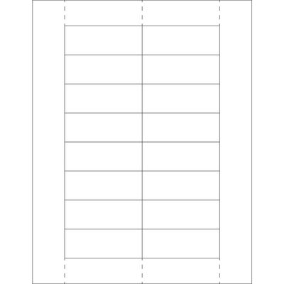 1 1/8 x 3" Plastic Label Holder Insert Cards