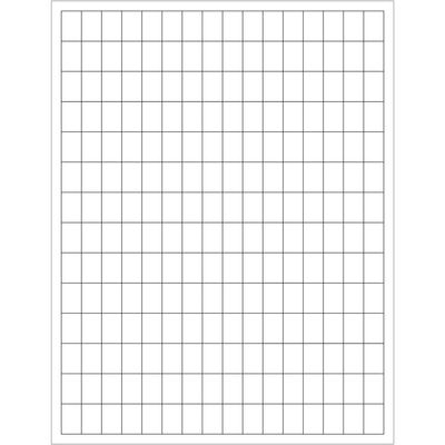 1/2 x 3/4" White Rectangle Laser Labels