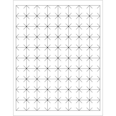 1 x 1" White Rectangle Security Slit Laser Labels