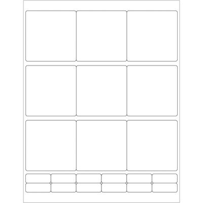 2 3/4 x 2 3/4" White Rectangle Laser Labels