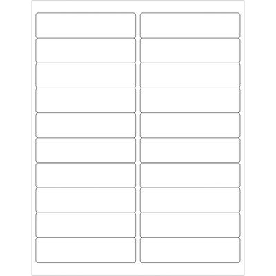 4 x 1" White Rectangle Laser Labels