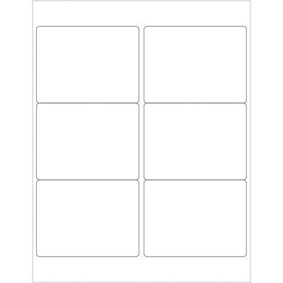 4 x 3" White Rectangle Laser Labels