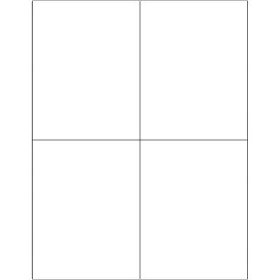 4 1/4 x 5 1/2" White Rectangle Laser Labels - Master Case