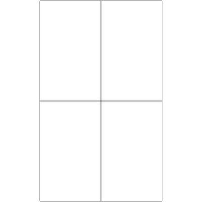 4 1/4 x 7" White Rectangle Laser Labels