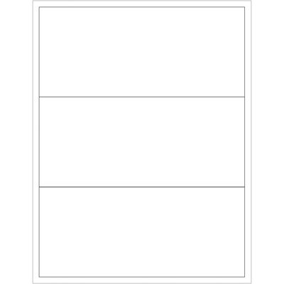 8 x 3 1/2" White Rectangle Laser Labels