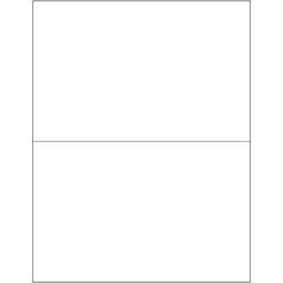 8 1/2 x 5 1/2" White Rectangle Laser Labels
