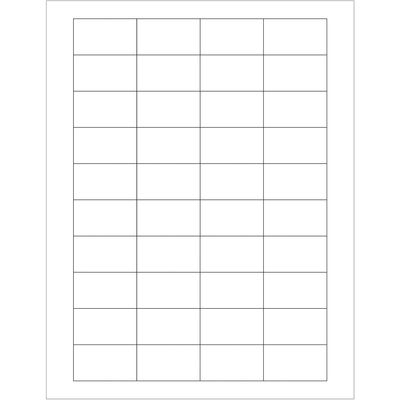 1 3/4 x 1" White Rectangle Laser Labels