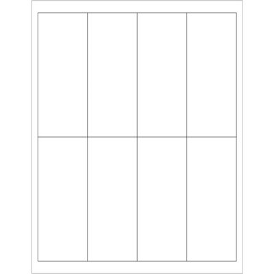 2 x 5" White Rectangle Laser Labels