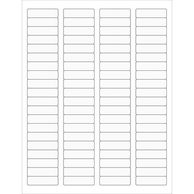 1 3/4 x 1/2" Clear Rectangle Laser Labels