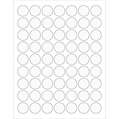 1" Clear Circle Laser Labels