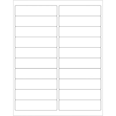 4 x 1" White Removable Rectangle Laser Labels