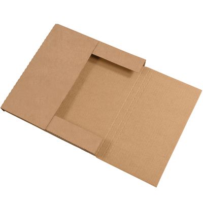 10 1/4 x 10 1/4 x 1" Kraft Easy-Fold Mailers