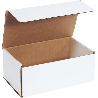 10 x 6 x 4" White Corrugated Mailers