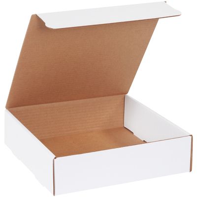 11 1/2 x 11 1/2 x 3 3/4" White Literature Mailers