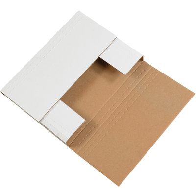 12 1/8 x 9 1/8 x 3" White Easy-Fold Mailers