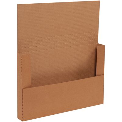 14 1/8 x 8 5/8 x 2" Kraft Easy-Fold Mailers