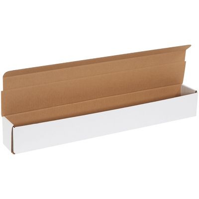 27 1/2 x 3 1/2 x 3 1/2" White Corrugated Mailers