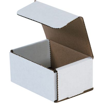 4 x 3 x 2" White Corrugated Mailers