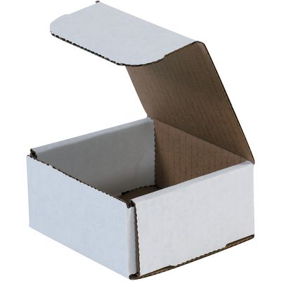 4 x 4 x 2" White Corrugated Mailers