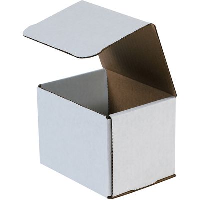 5 x 4 x 4" White Corrugated Mailers