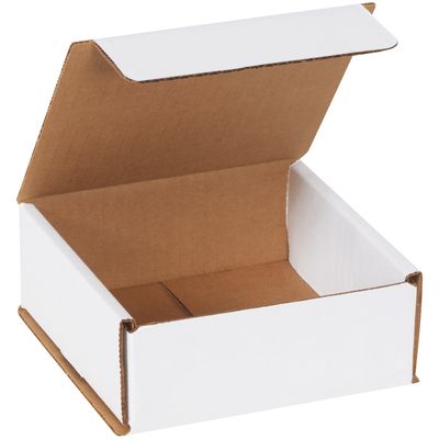 5 x 5 x 2" White Corrugated Mailers