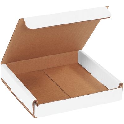 6 x 6 x 1" White Corrugated Mailers