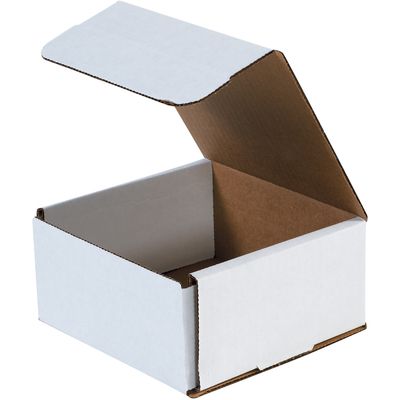 6 x 6 x 3" White Corrugated Mailers