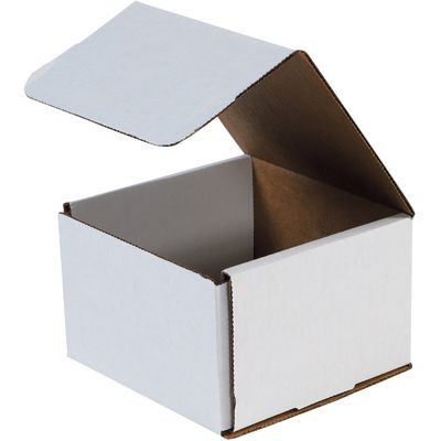 6 x 6 x 4" White Corrugated Mailers