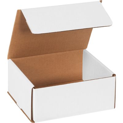 7 x 6 x 3" White Corrugated Mailers