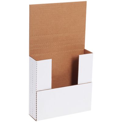 7 1/2 x 7 1/2 x 2" White Easy-Fold Mailers