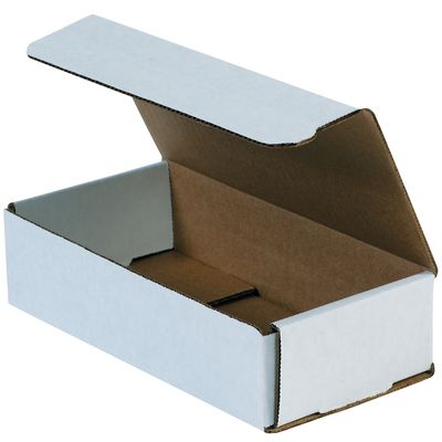 8 x 4 x 2" White Corrugated Mailers