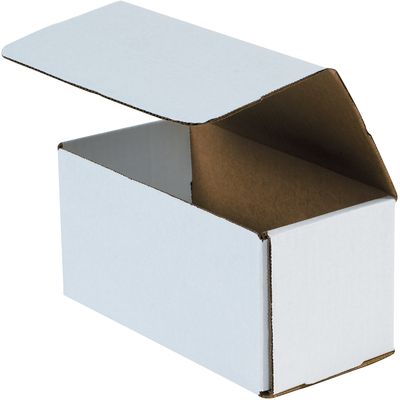 8 x 4 x 4" White Corrugated Mailers