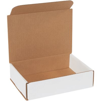 8 x 6 x 2" White Corrugated Mailers