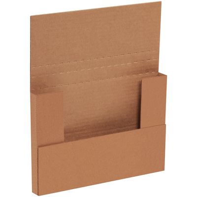 9 5/8 x 6 5/8 x 1 1/4" Kraft Easy-Fold Mailers