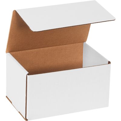 9 x 6 x 5" White Corrugated Mailers