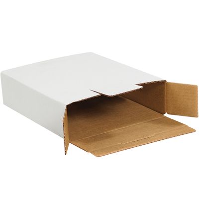 11 1/8 x 8 5/8 x 2 1/2" White Side Loading Locking Mailers