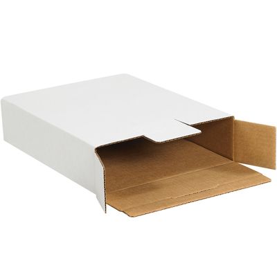 12 1/8 x 11 5/8 x 2 5/8" White Side Loading Locking Mailers