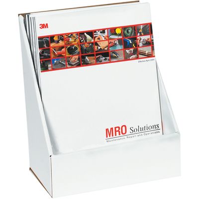 9 3/8 x 5 1/2 x 11 3/16" White Literature Counter Display